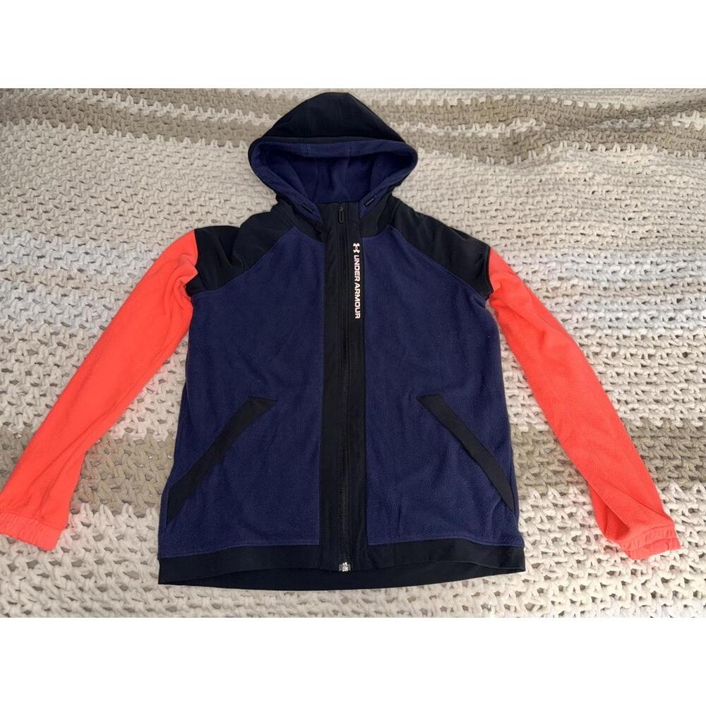 Under Armour Hooded Fleece Jacket with Colorblock Sleeves
